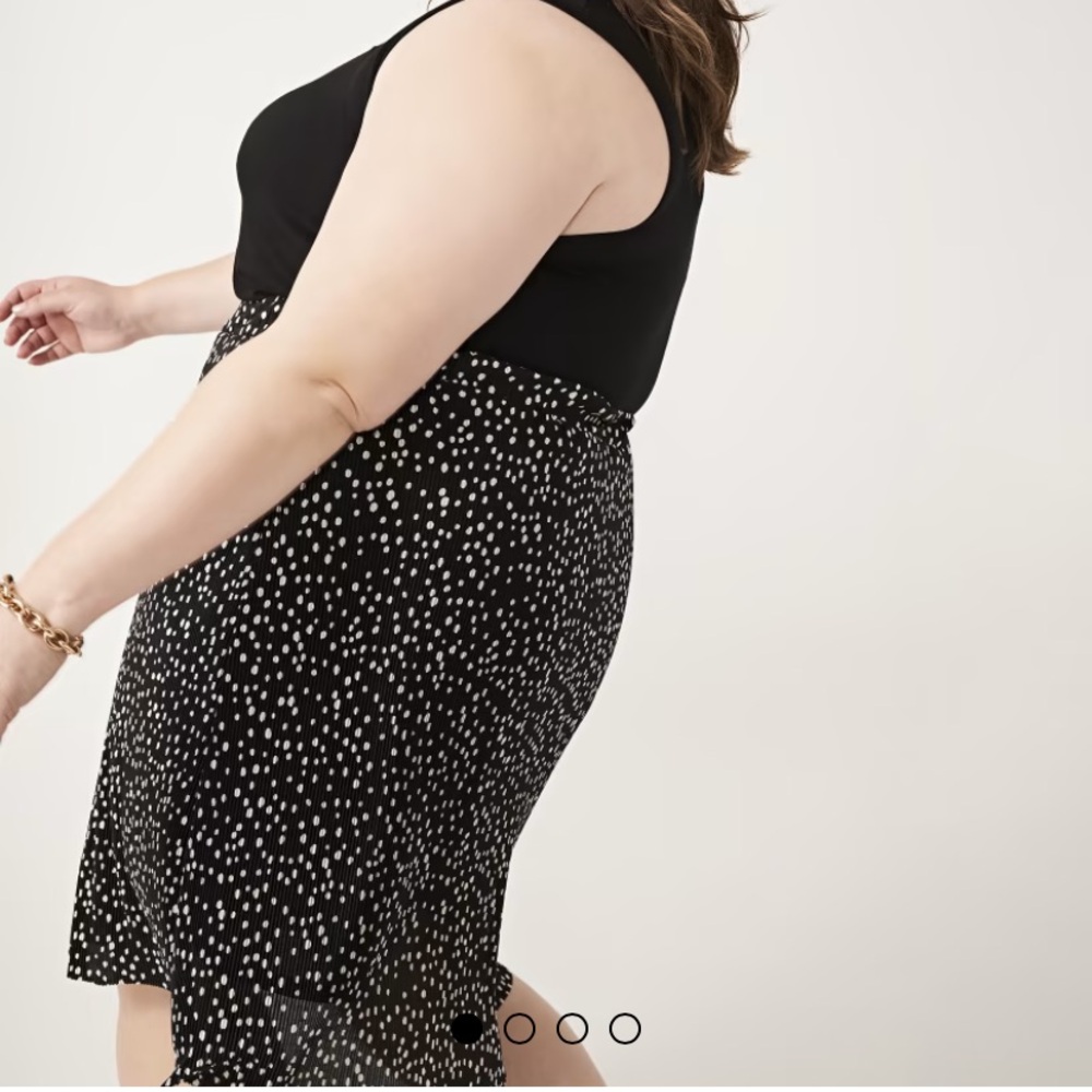 Molly & Isadora Madeline Polka-Dot Pleated Skirt